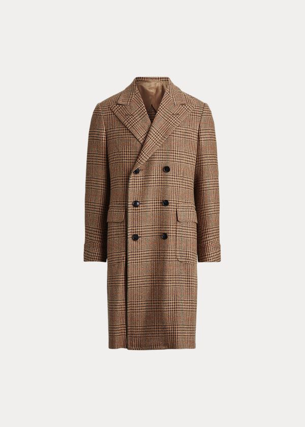 Abrigos Ralph Lauren Hombre Marrom / Naranjas / Verdes - Wool-Blend-Tweed - KJSIO8201